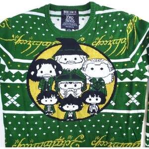 Box Lunch Lord of The Rings LOTR Chibi Christmas Sweater Pullover Shirt Top